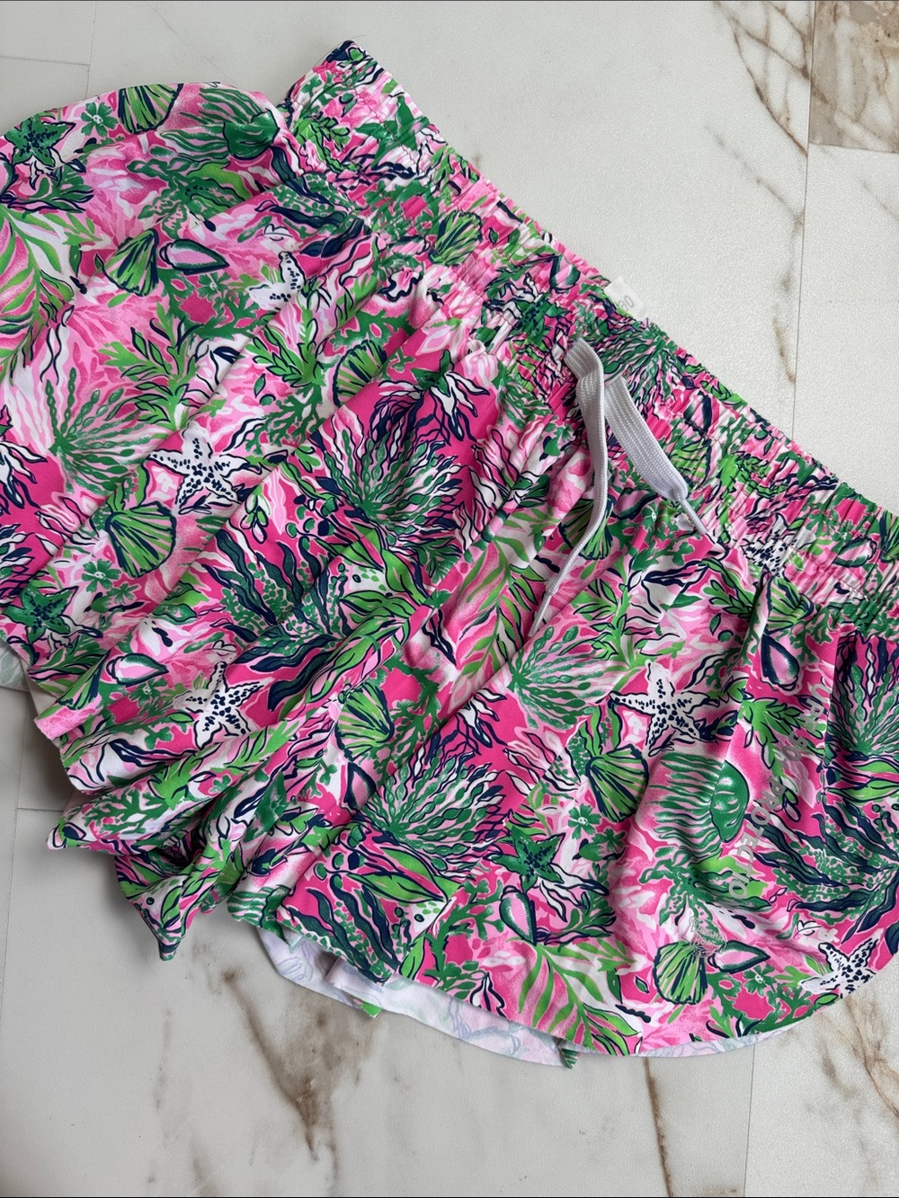 Banana Boat All Over Print Board Shorts Sz M UPF 50 Running Beachy Preppy Boat